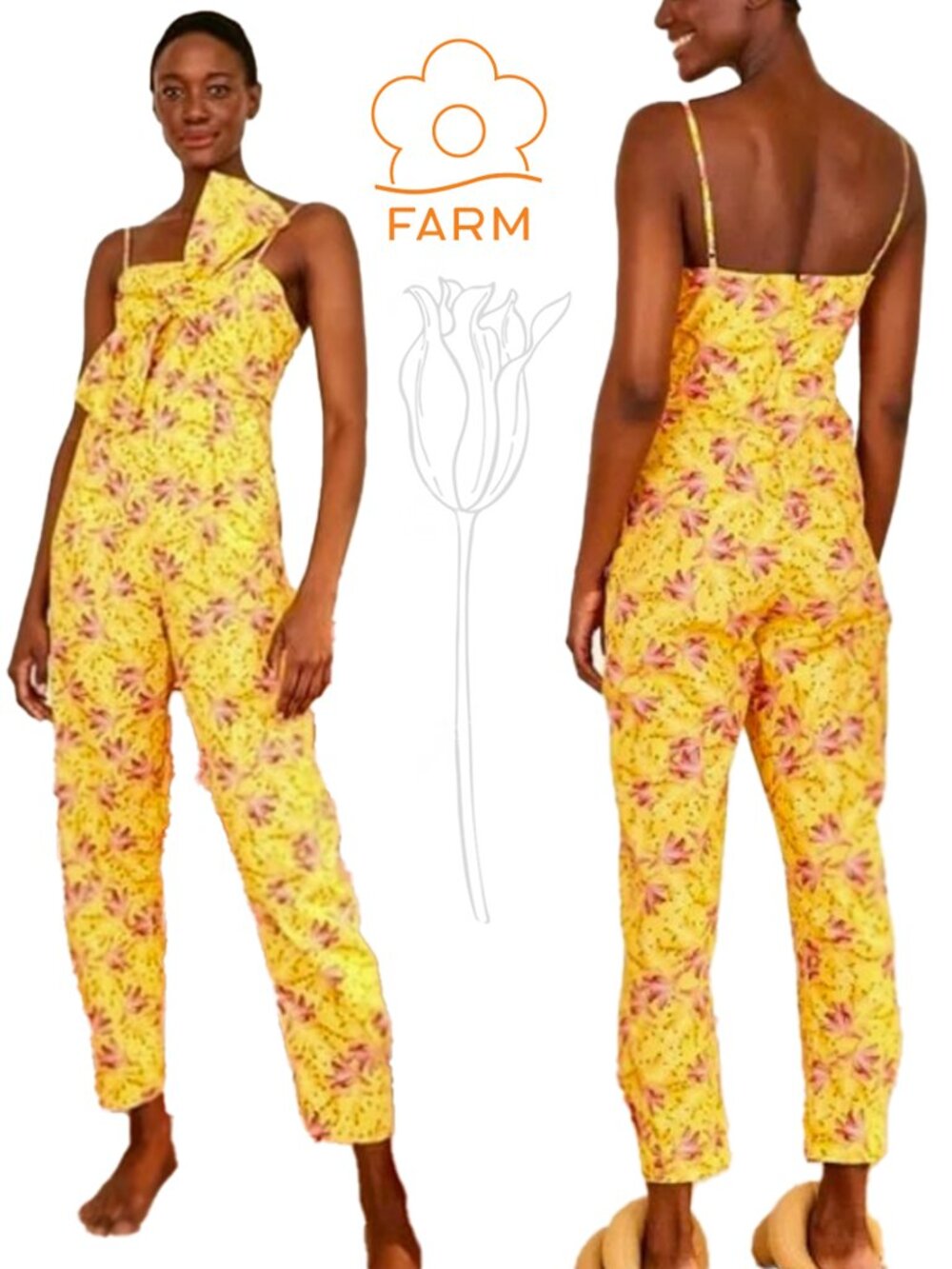 Farm Rio Banana Sunshine Bow Top Jumper